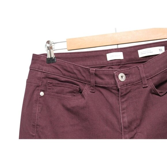 J Jill Boyfriend Jeans Size 10 Purple Stretch Denim Straight Leg Ankle Preppy - Picture 5 of 11